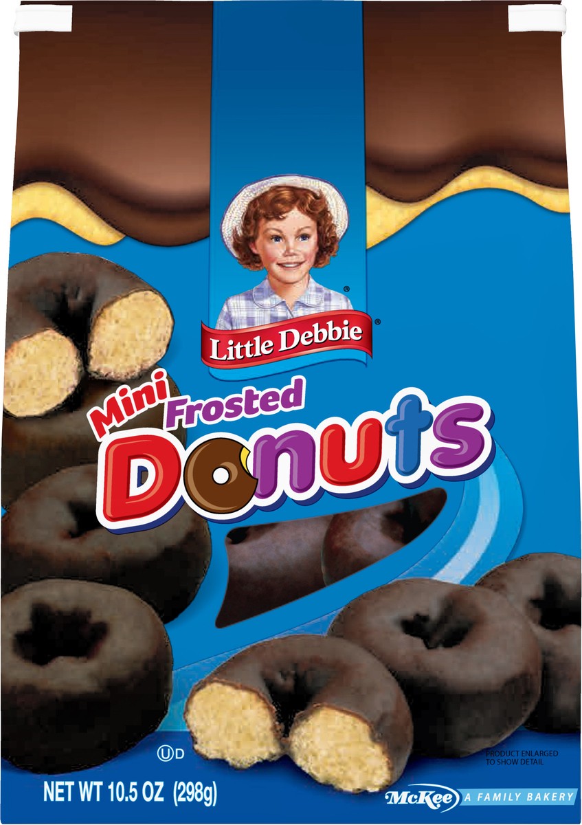 slide 3 of 13, Little Debbie Frosted Bagged Mini Donuts, 10.5 oz