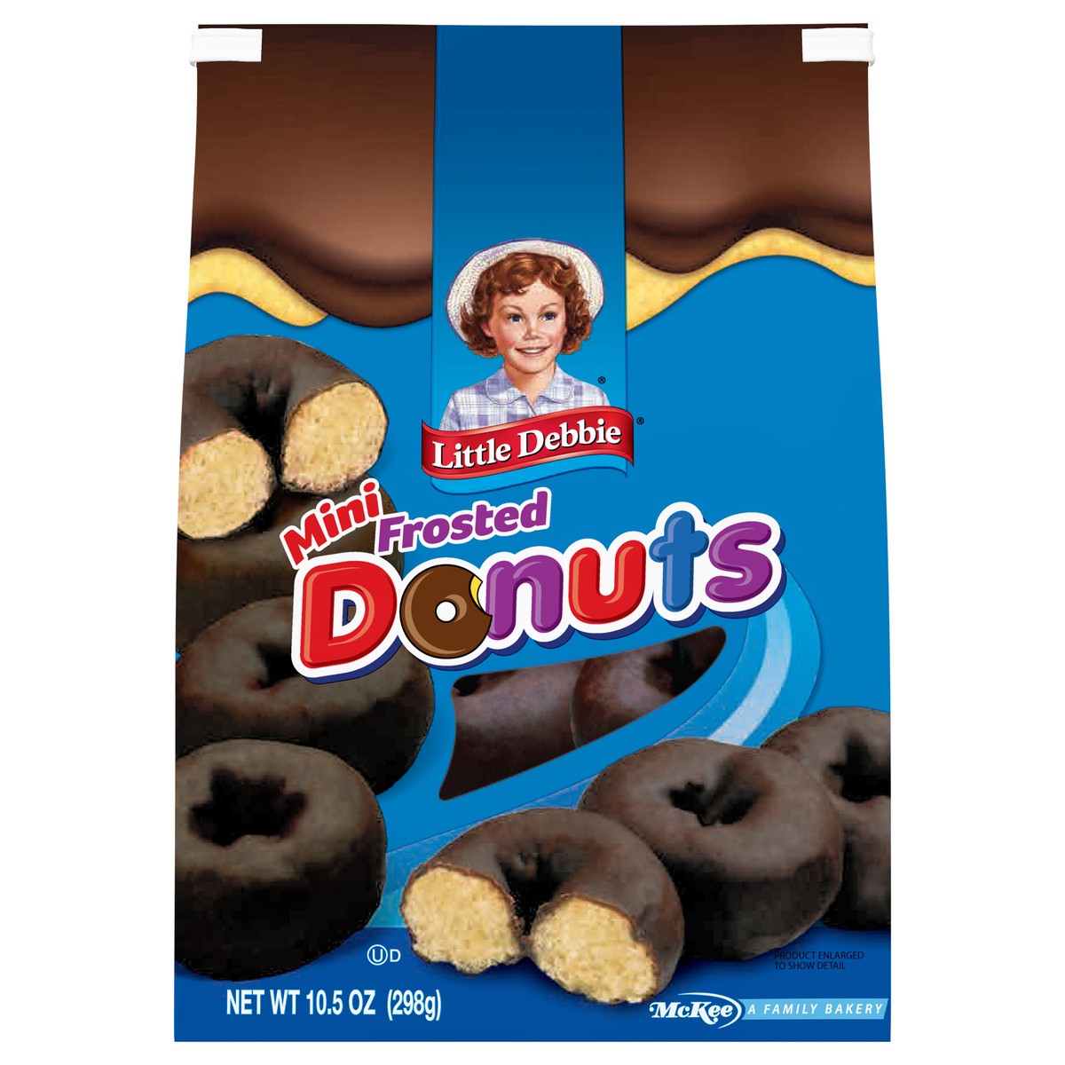 slide 7 of 13, Little Debbie Frosted Bagged Mini Donuts, 10.5 oz