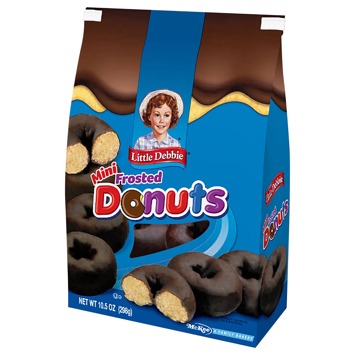 slide 5 of 13, Little Debbie Frosted Bagged Mini Donuts, 10.5 oz