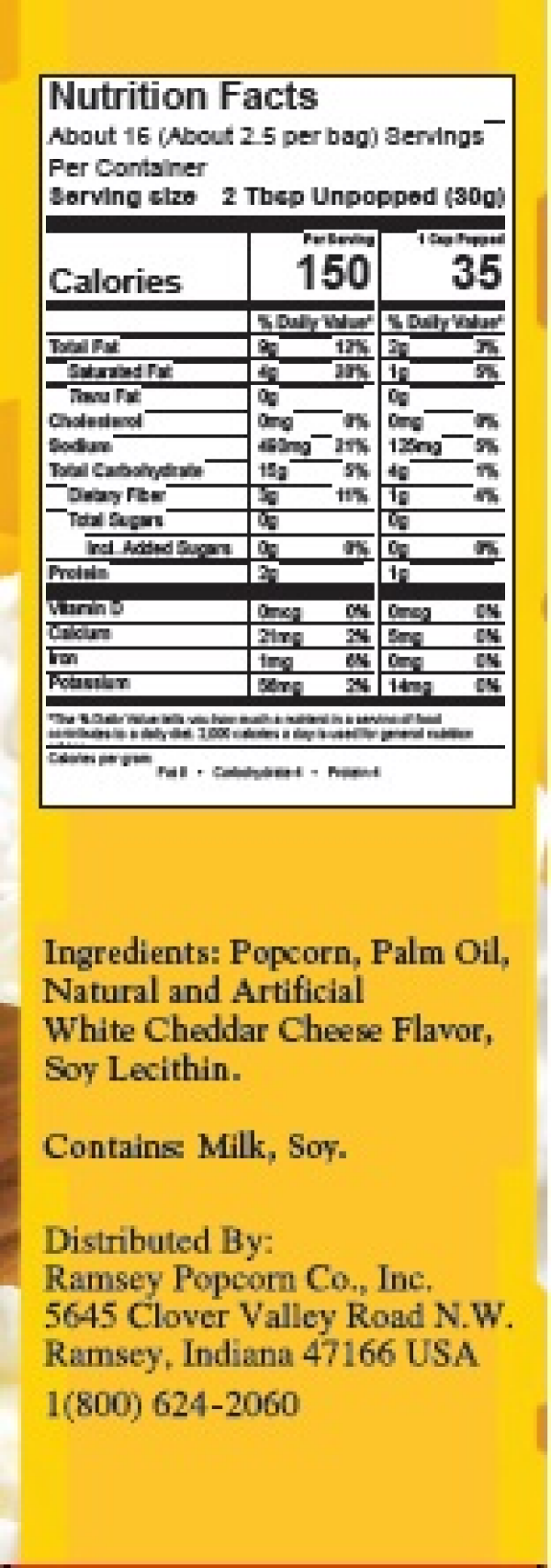 slide 4 of 4, Cousin Willie's Microwave Popcorn White Cheddar, 6 ct