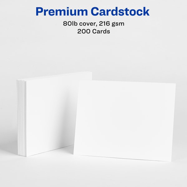 slide 6 of 7, Avery Inkjet Post Cards, Matte White, 200 ct