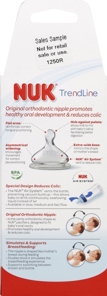 slide 6 of 6, Nuk Bottle Baby Talk Ortho, 10 oz