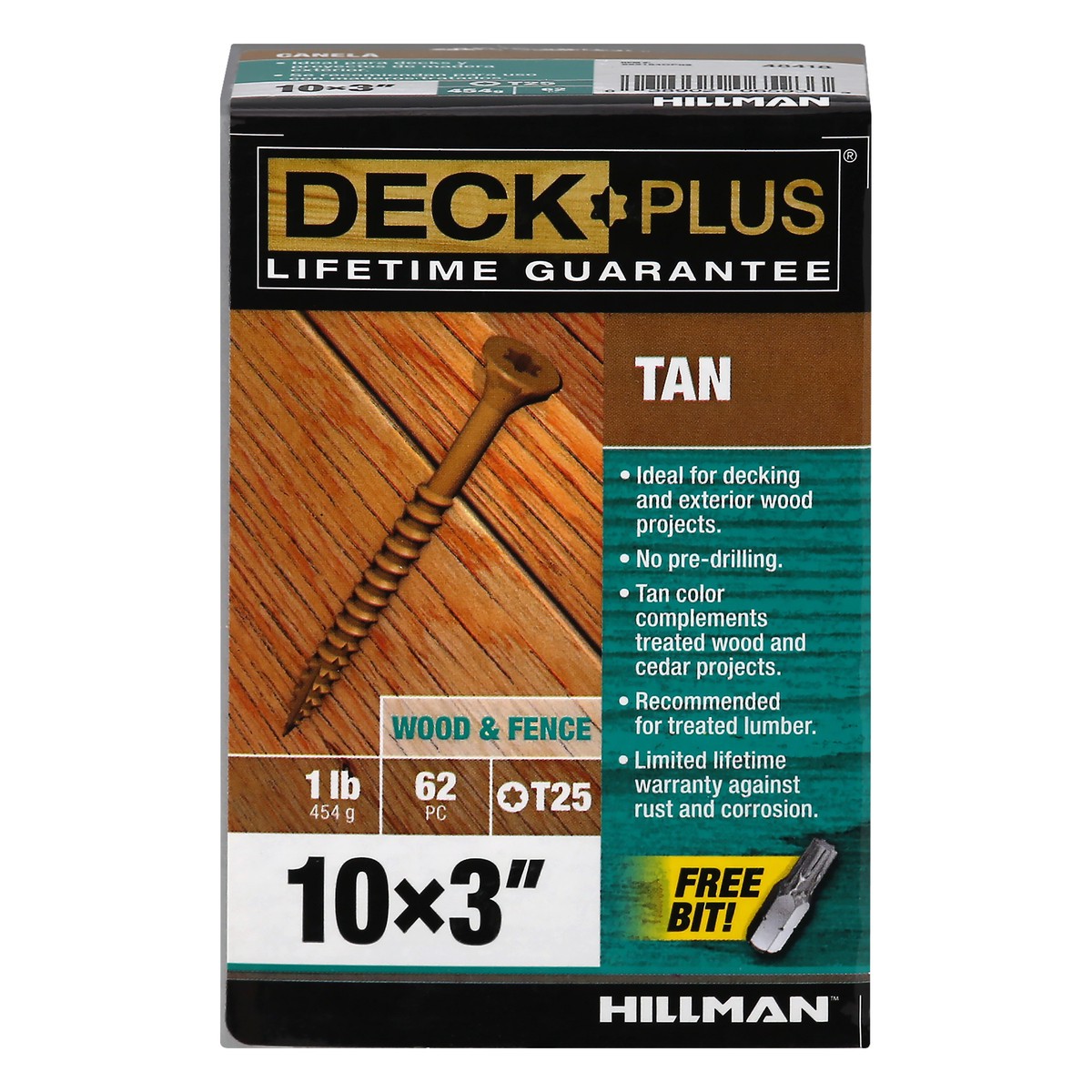 slide 5 of 10, Deck Plus Wood & Fence Tan Screws 62 ea, 62 ct