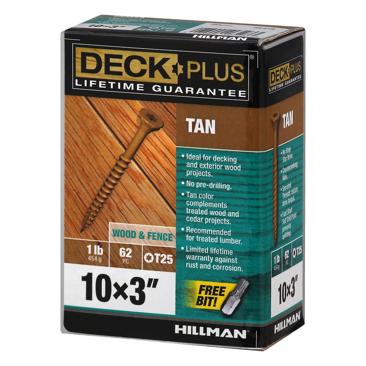 slide 8 of 10, Deck Plus Wood & Fence Tan Screws 62 ea, 62 ct