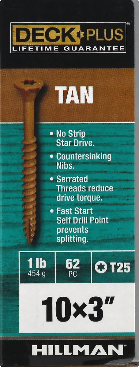 slide 9 of 10, Deck Plus Wood & Fence Tan Screws 62 ea, 62 ct