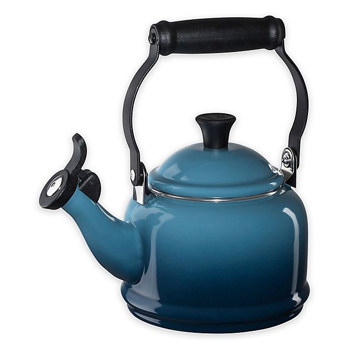 slide 1 of 1, Le Creuset Demi Whistling Tea Kettle - Marine, 1.25 qt