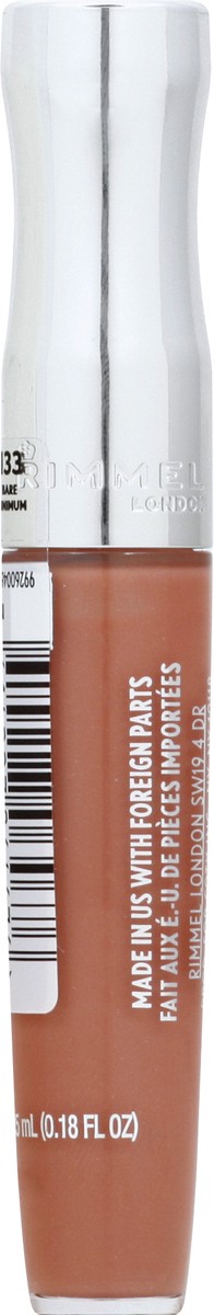 slide 8 of 9, COTY RIMMEL LONDON Rimmel Stay Glossy Lip Gloss - Non-Sticky and Lightweight Formula for Lip Color and Shine - 133 Bare Minimum, .18oz, 0.18 oz