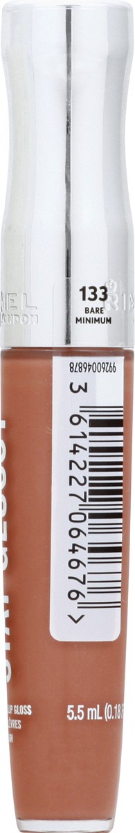 slide 3 of 9, COTY RIMMEL LONDON Rimmel Stay Glossy Lip Gloss - Non-Sticky and Lightweight Formula for Lip Color and Shine - 133 Bare Minimum, .18oz, 0.18 oz