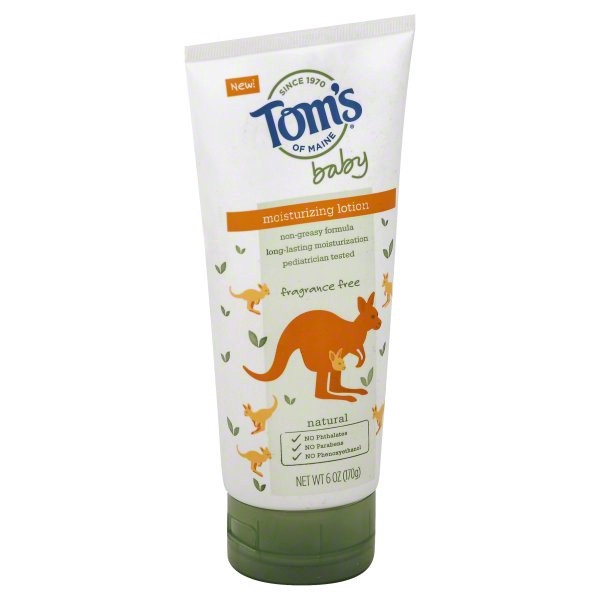 slide 1 of 1, Tom's of Maine Toms Baby Fragrance Free Moisturizing Lotion, 6 oz