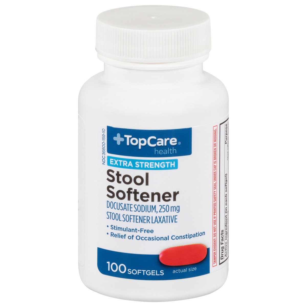 slide 1 of 8, TopCare Stool Softener Docusate Sodium, Softgels-Topcare, 100 ct