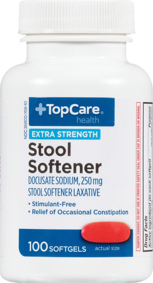 slide 6 of 8, TopCare Stool Softener Docusate Sodium, Softgels-Topcare, 100 ct
