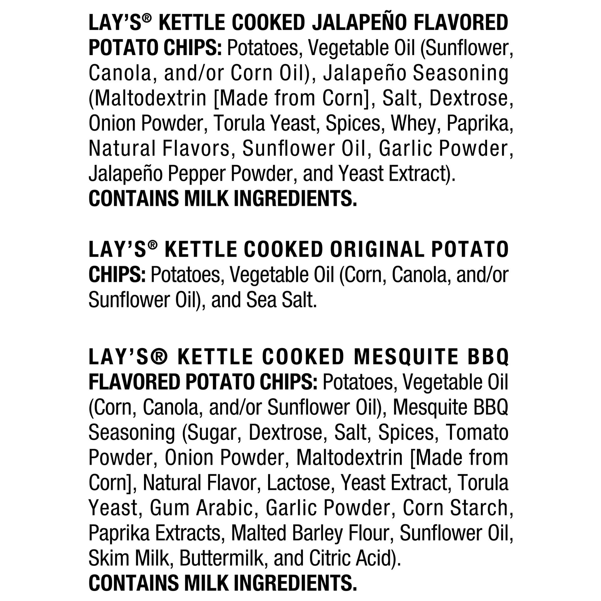 slide 3 of 3, Lay's Kettle Cooked Potato Chips Variety Pack, 10.2 oz