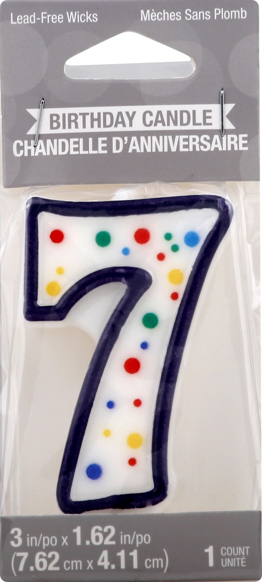 slide 6 of 9, Creative Converting Polka Dots 3 Inch Birthday Candle 1 ea, 1 ct