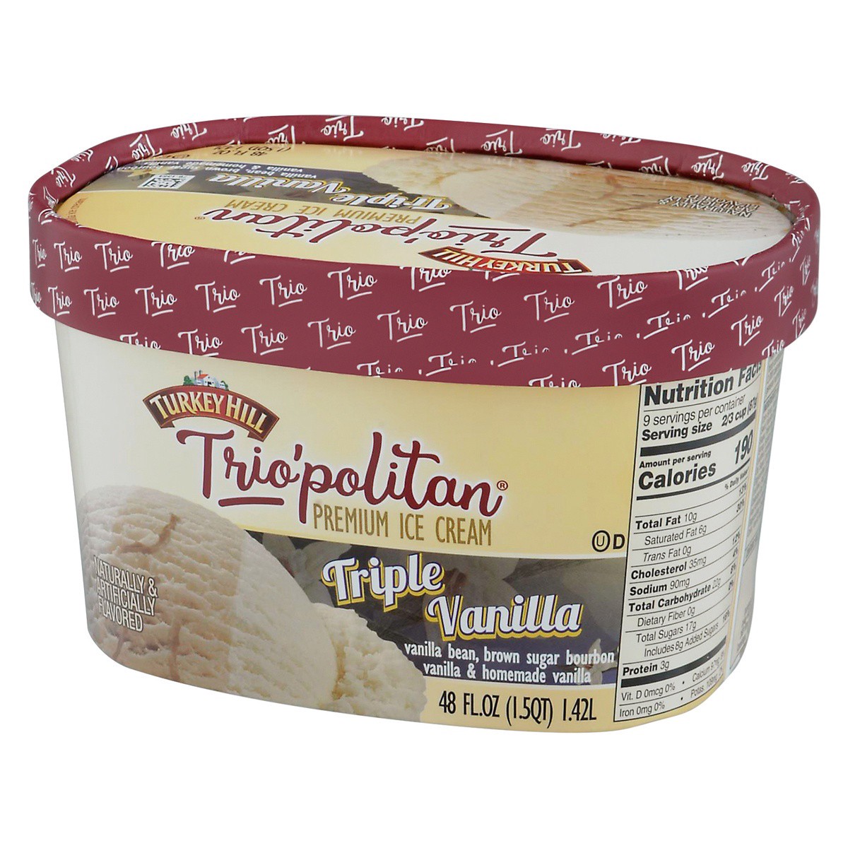 slide 4 of 10, Turkey Hill Triple Vanilla, 48 fl oz