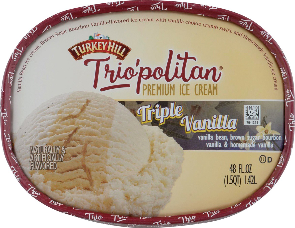 slide 7 of 10, Turkey Hill Triple Vanilla, 48 fl oz