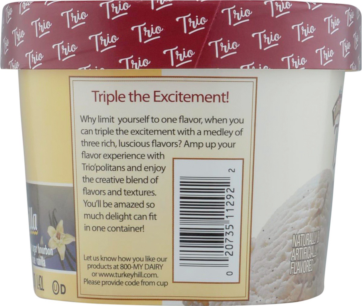 slide 8 of 10, Turkey Hill Triple Vanilla, 48 fl oz