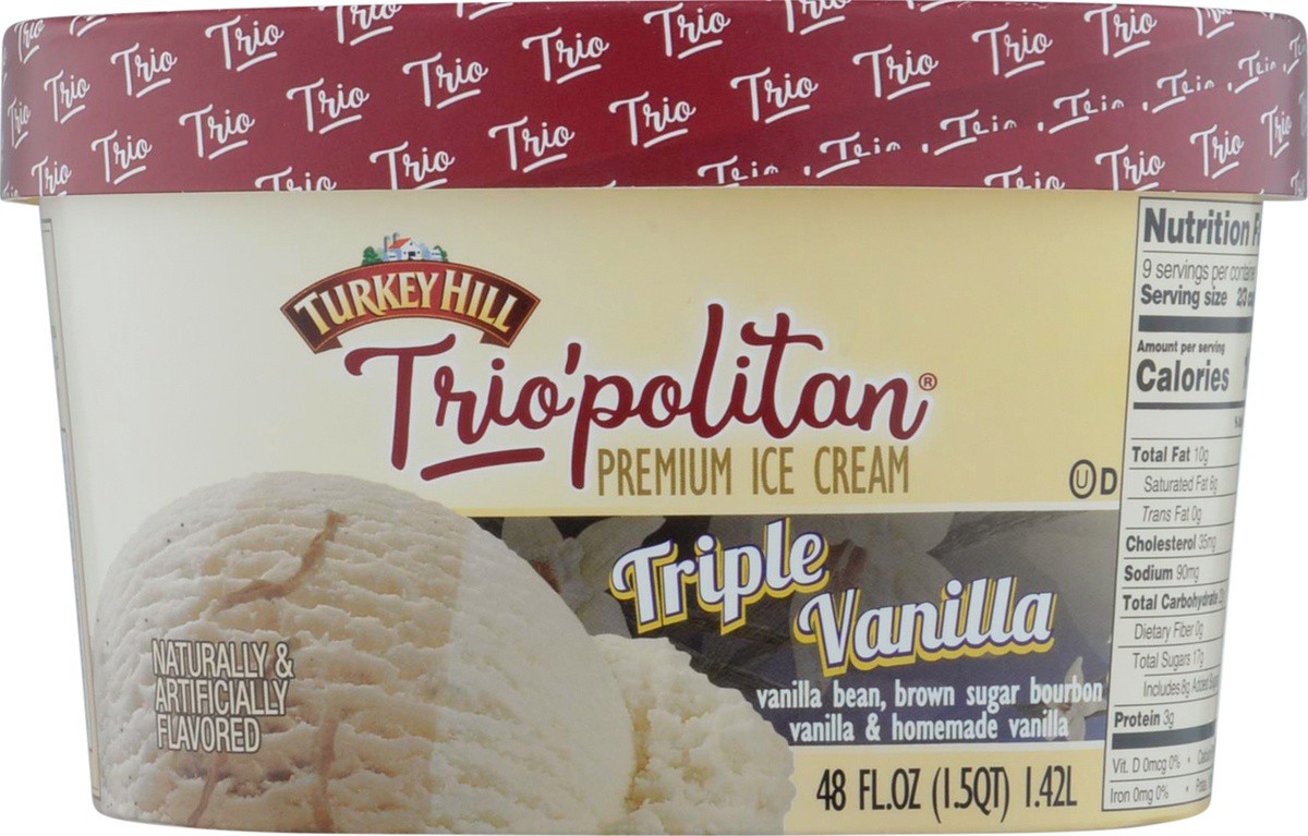 slide 9 of 10, Turkey Hill Triple Vanilla, 48 fl oz