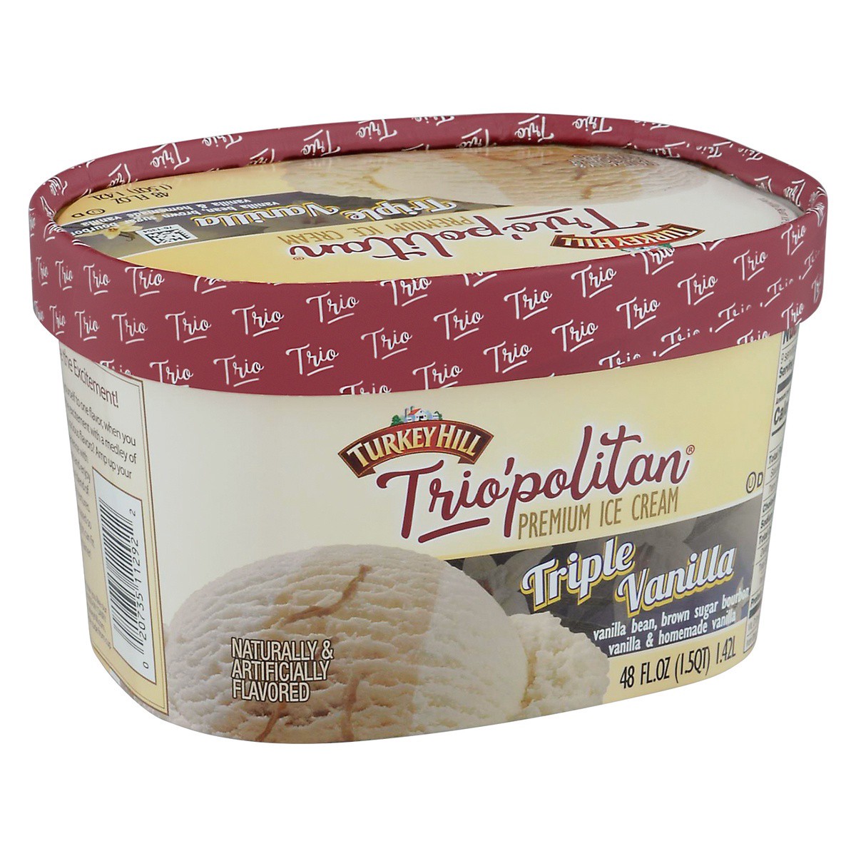 slide 3 of 10, Turkey Hill Triple Vanilla, 48 fl oz