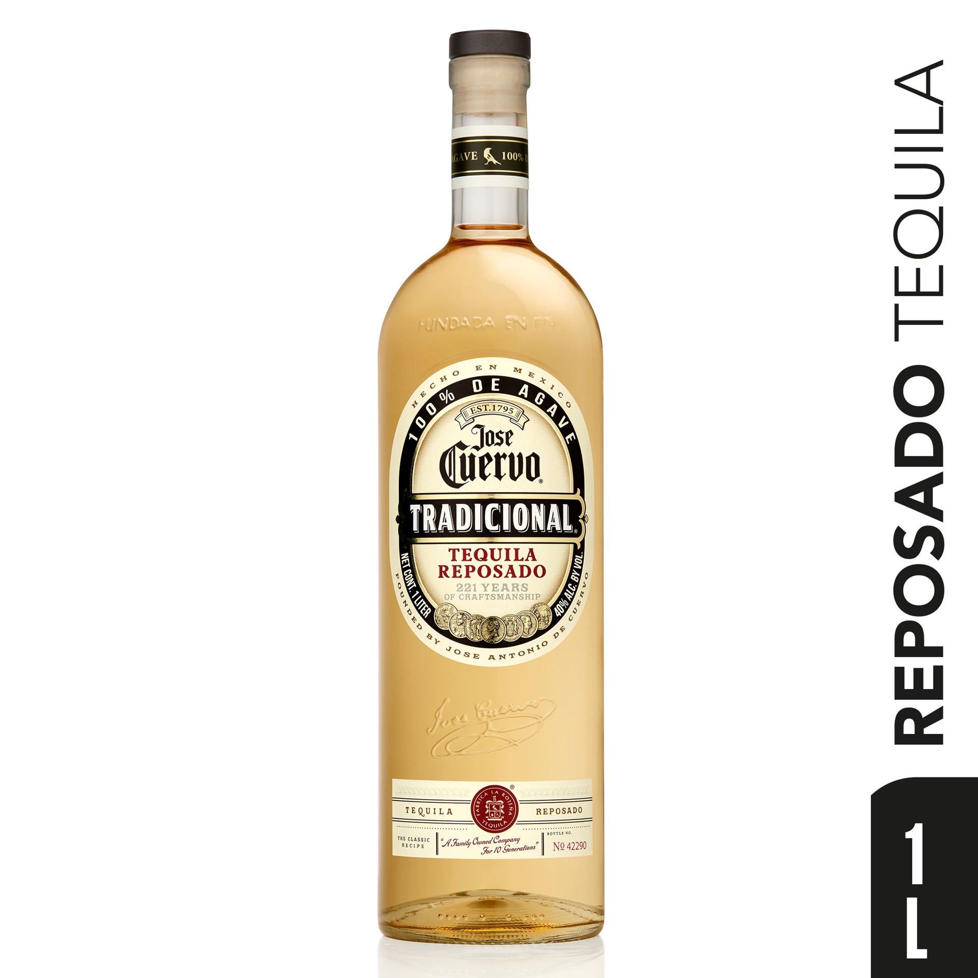 slide 1 of 9, Jose Cuervo Tradicional Reposado Tequila 80 Proof - 1 L, 1 liter