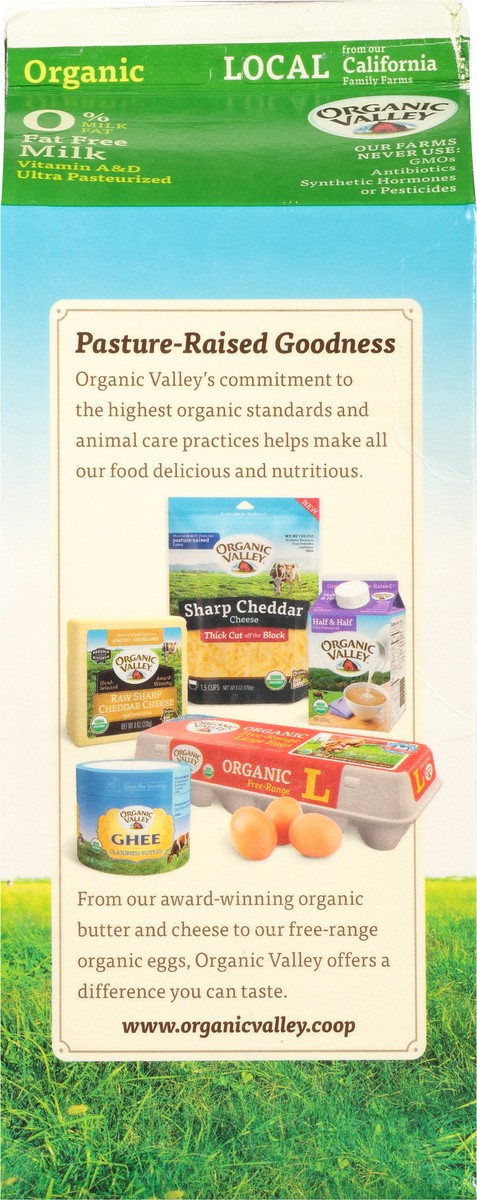 slide 10 of 12, ORGANIC VALLEY Skim (Fat Free) Organic Milk - Ultra Pasteurized, 64 oz, 64 oz