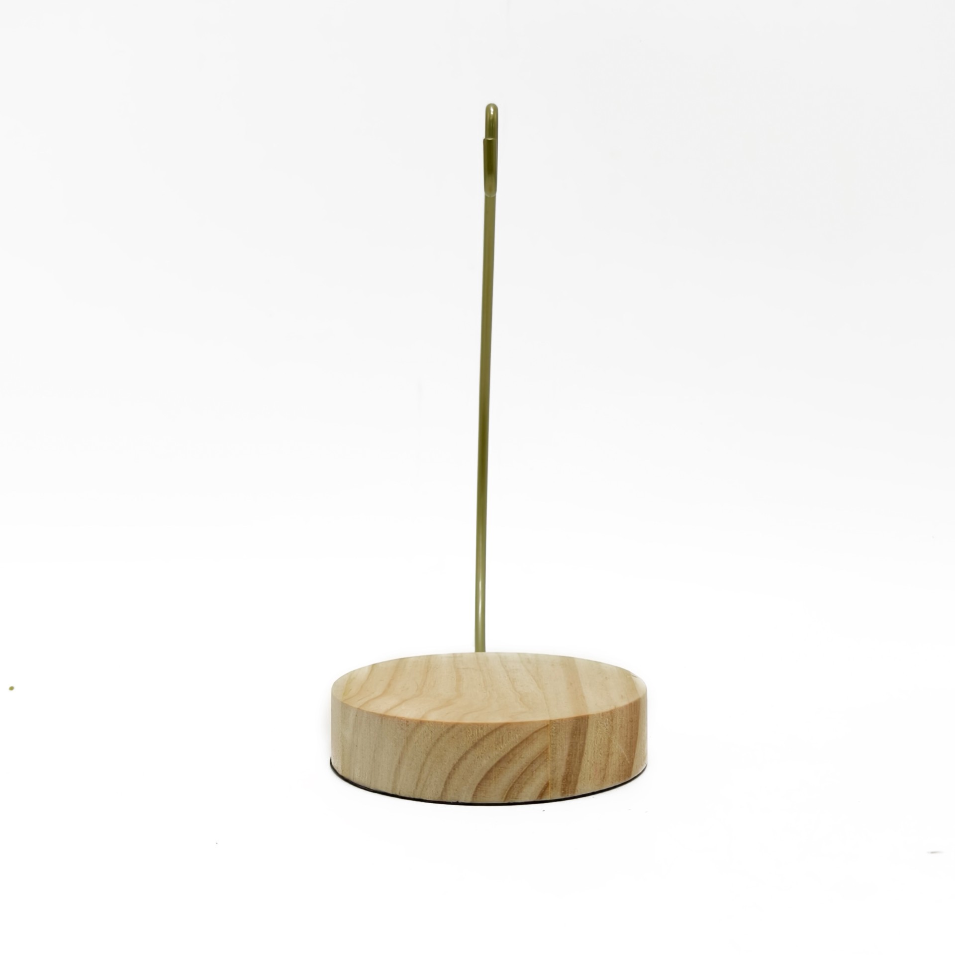 slide 4 of 4, 8" Gold Metal Ornament Hanger With Natural Wood Base By Ashland, 75 in x 4 in x 8 in