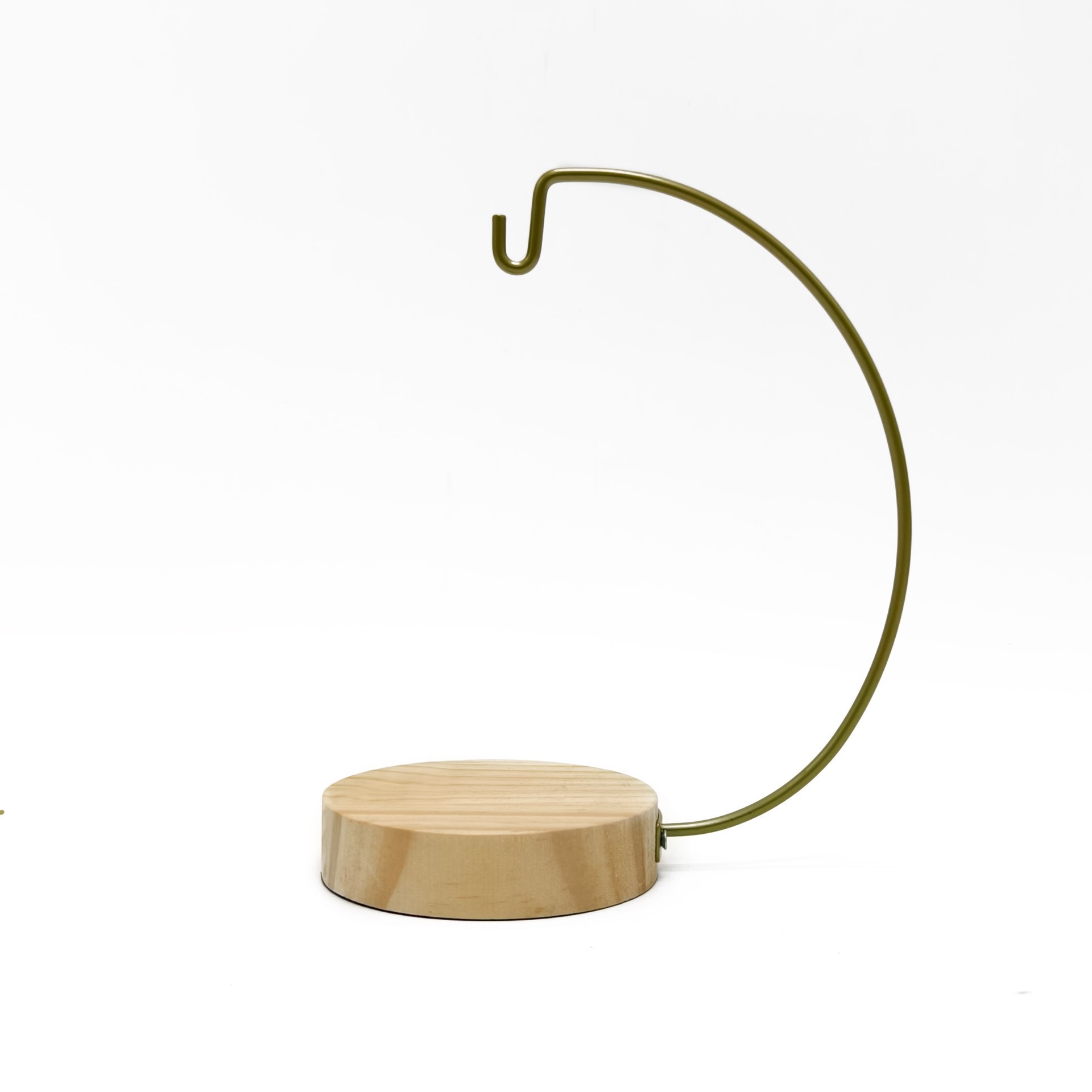 slide 2 of 4, 8" Gold Metal Ornament Hanger With Natural Wood Base By Ashland, 75 in x 4 in x 8 in