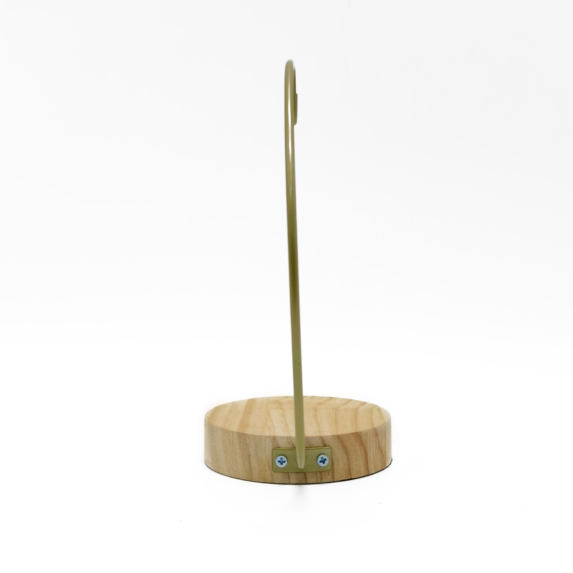 slide 3 of 4, 8" Gold Metal Ornament Hanger With Natural Wood Base By Ashland, 75 in x 4 in x 8 in