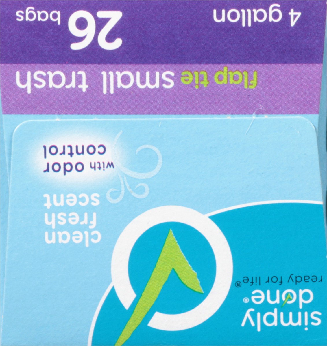 slide 8 of 9, Simply Done 4 Gallon Small Flap Tie Clean Fresh Scent Trash Bag 26 ea, 26 ct