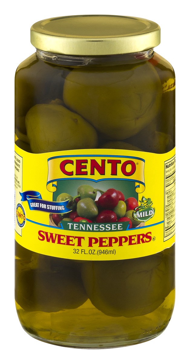 slide 1 of 9, Cento Cheese Peppers, 32 fl oz