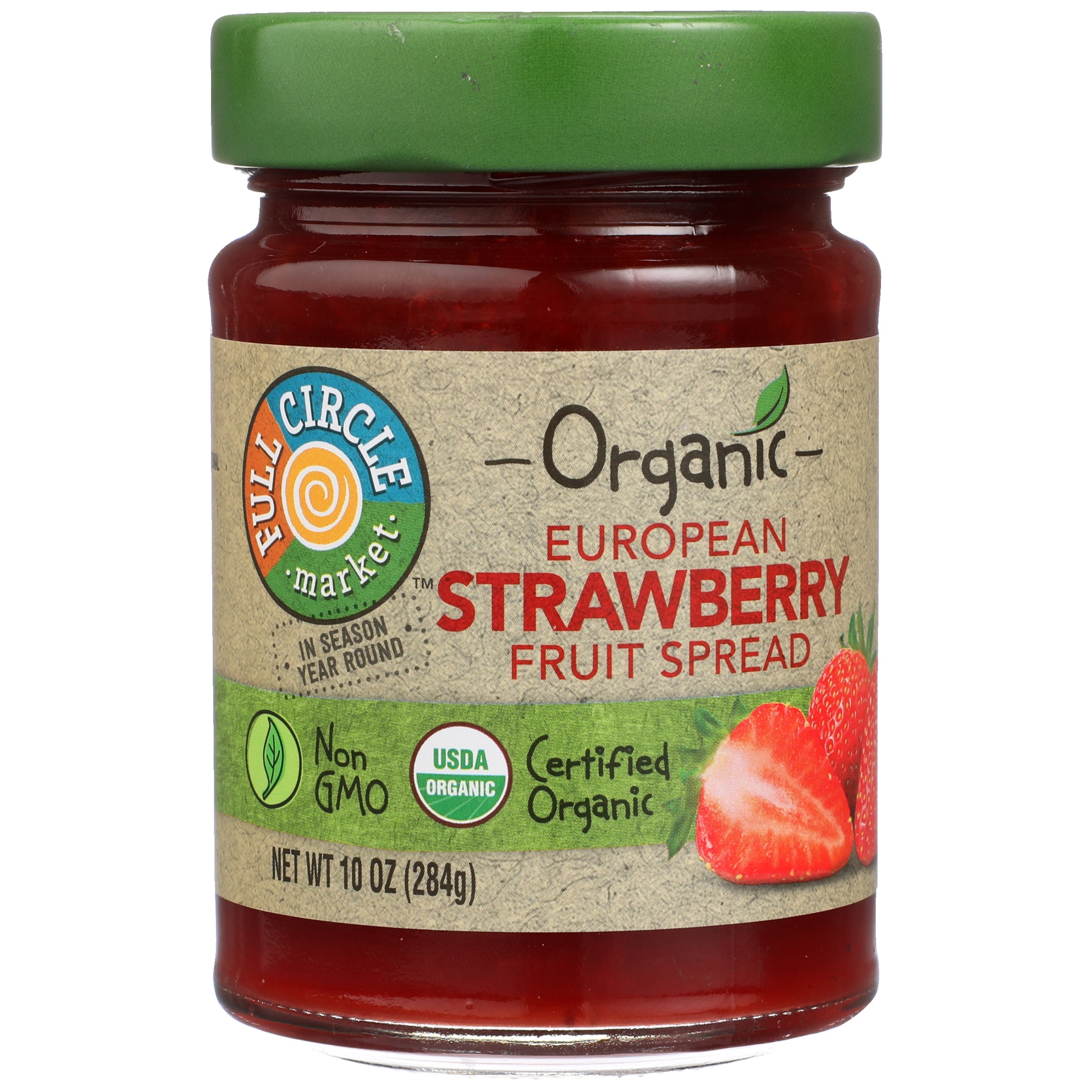 slide 1 of 1, Full Circle Market Organic European Strawberry Fruit Spread, 10 oz