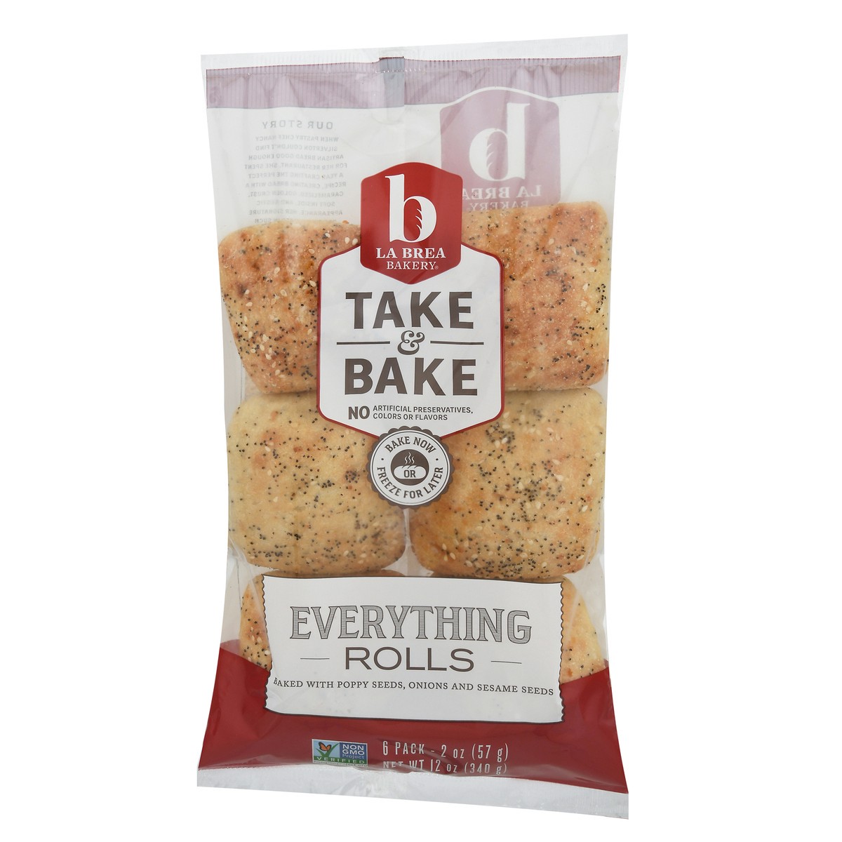 slide 7 of 14, La Brea Bakery Take & Bake 6 Pack Everything Rolls 6 - 2 oz, 6 ct