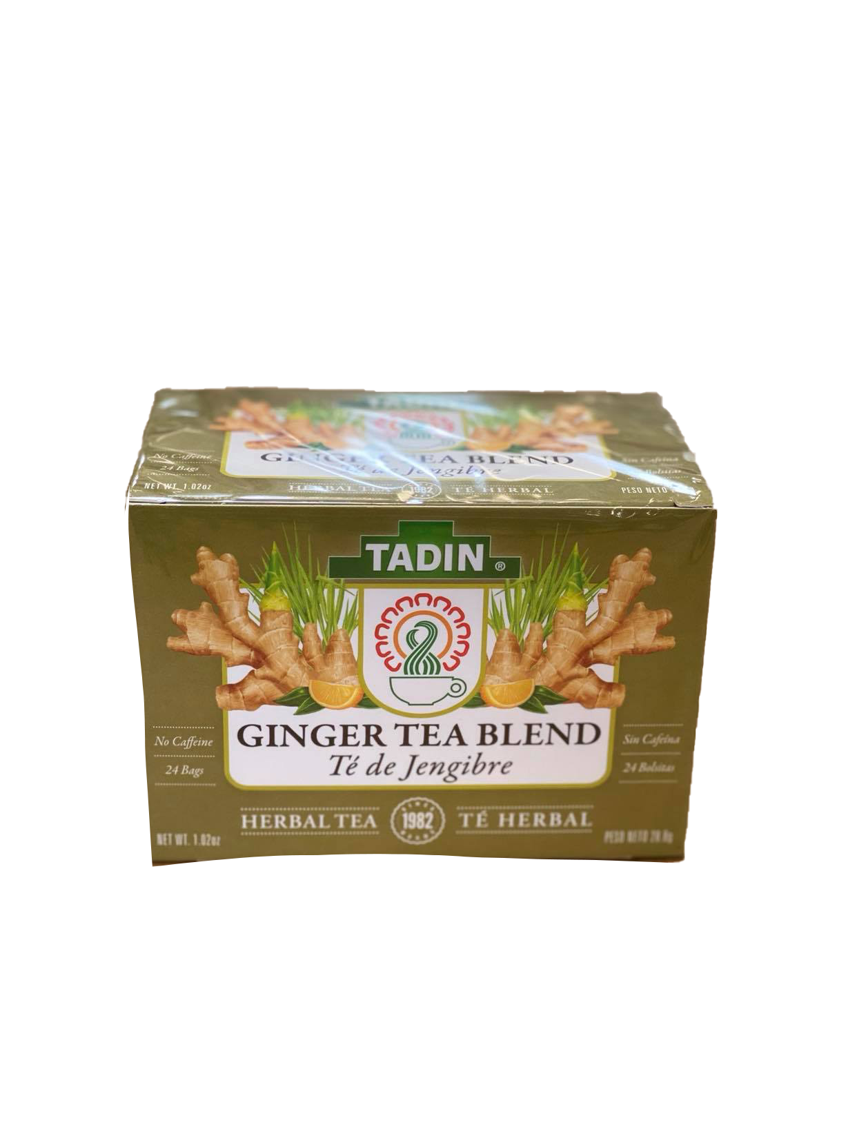 slide 1 of 1, Tadin Herb And Tea Caffeine Free Ginger Root, 24 ct