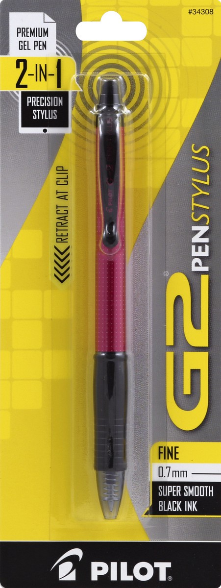 slide 2 of 2, Pilot G2 Stylus Fine Point Gel Pen - Black, 1 ct