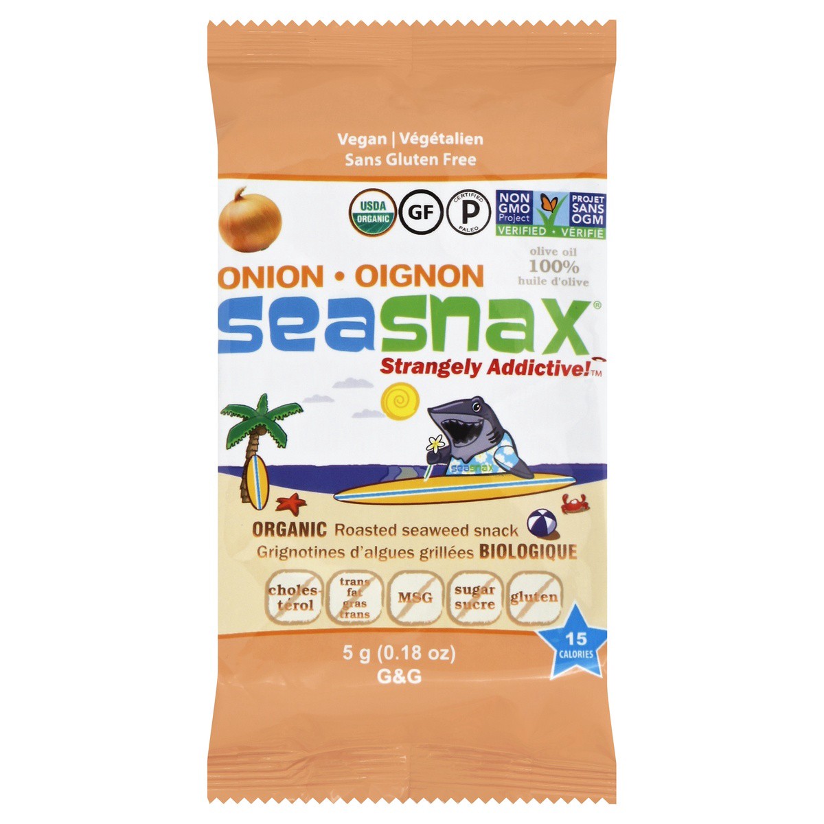 slide 1 of 5, SeaSnax Seaweed Snack 0.18 oz, 0.18 oz