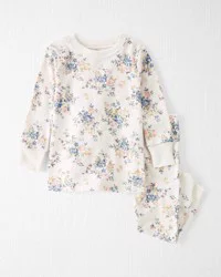 Littleplanet Baby Organic Cotton Pajamas Set, Vintage Floral Print, 6M