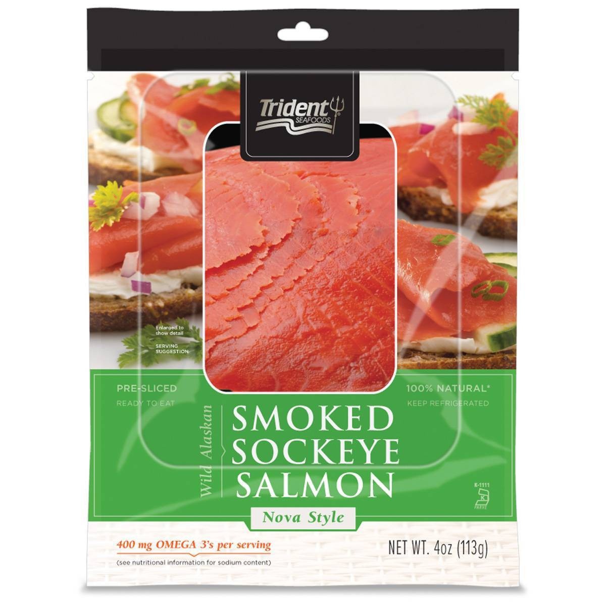 slide 1 of 1, Trident Cold Smoked Sockeye Salmon, 4 oz