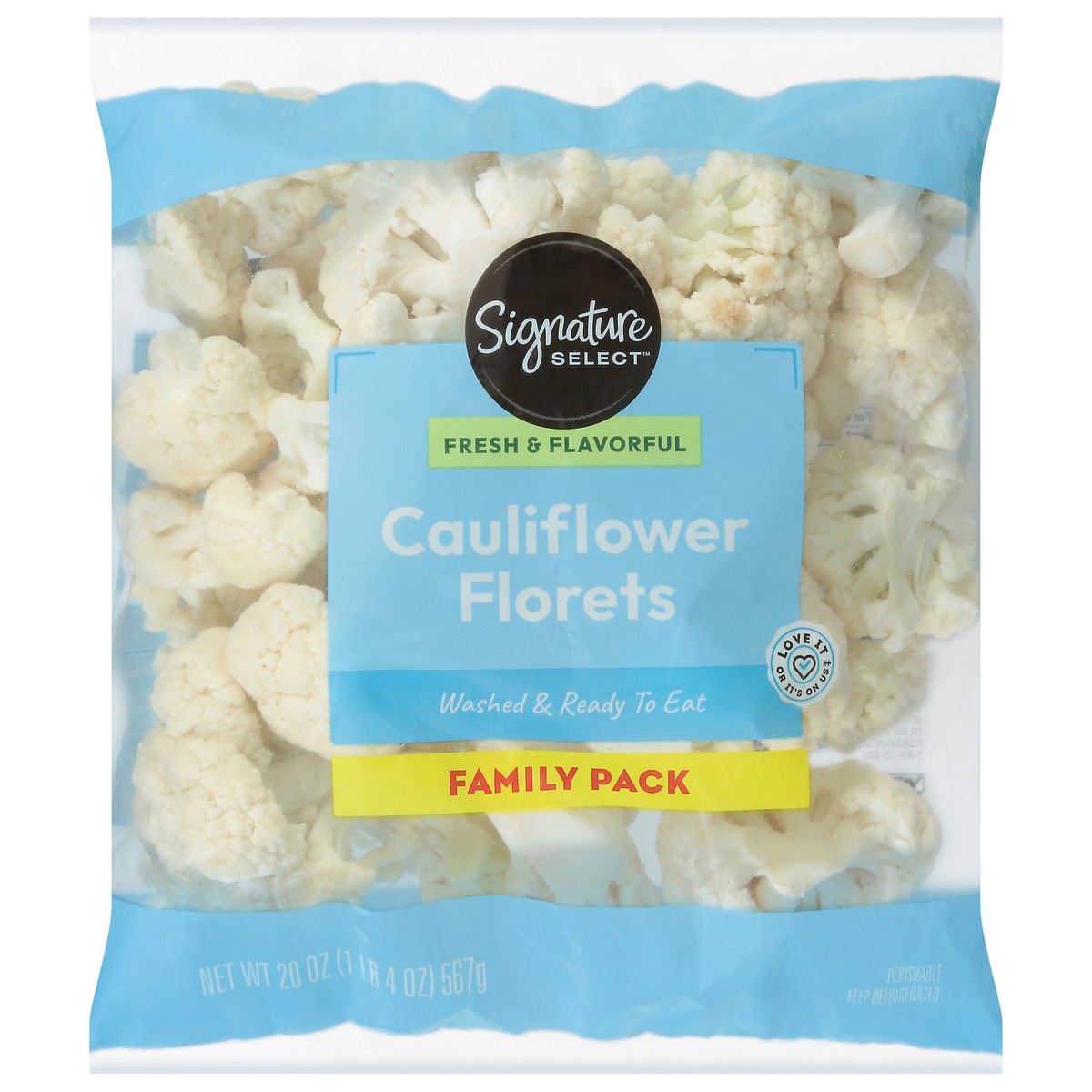 slide 4 of 4, Signature Select/farms Cauliflower Florets Family Pack - 20 Oz, 20 oz