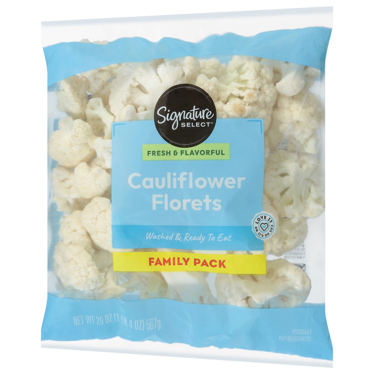slide 3 of 4, Signature Select/farms Cauliflower Florets Family Pack - 20 Oz, 20 oz
