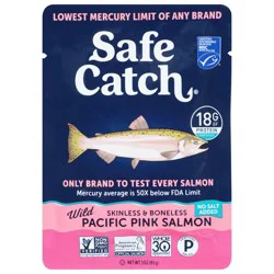 Safe Catch No Salt Added Wild Skinless & Boneless Pacific Pink Salmon 3 oz