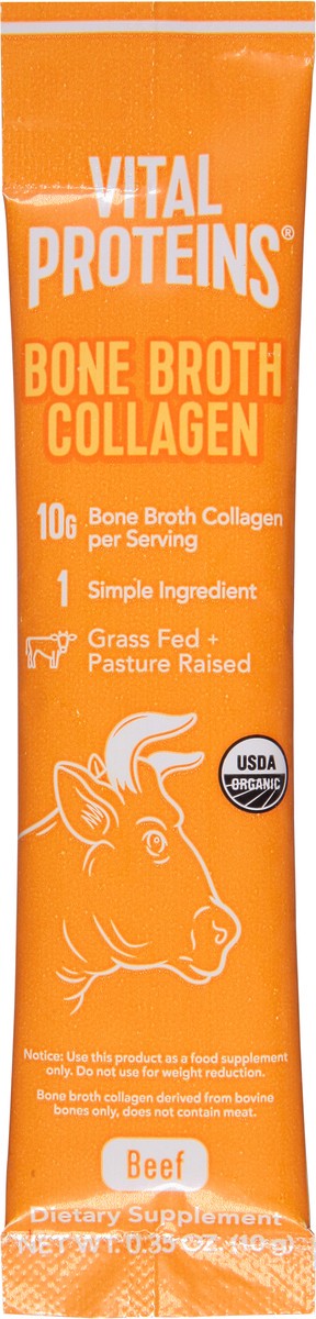 slide 2 of 14, Vital Proteins Beef Bone Broth Collagen 0.35 oz, 10 g