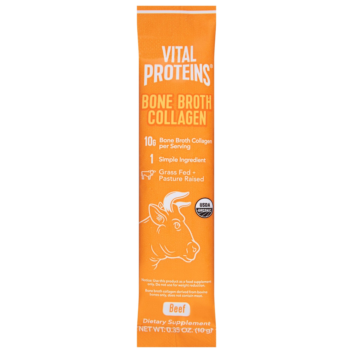 slide 6 of 14, Vital Proteins Beef Bone Broth Collagen 0.35 oz, 10 g