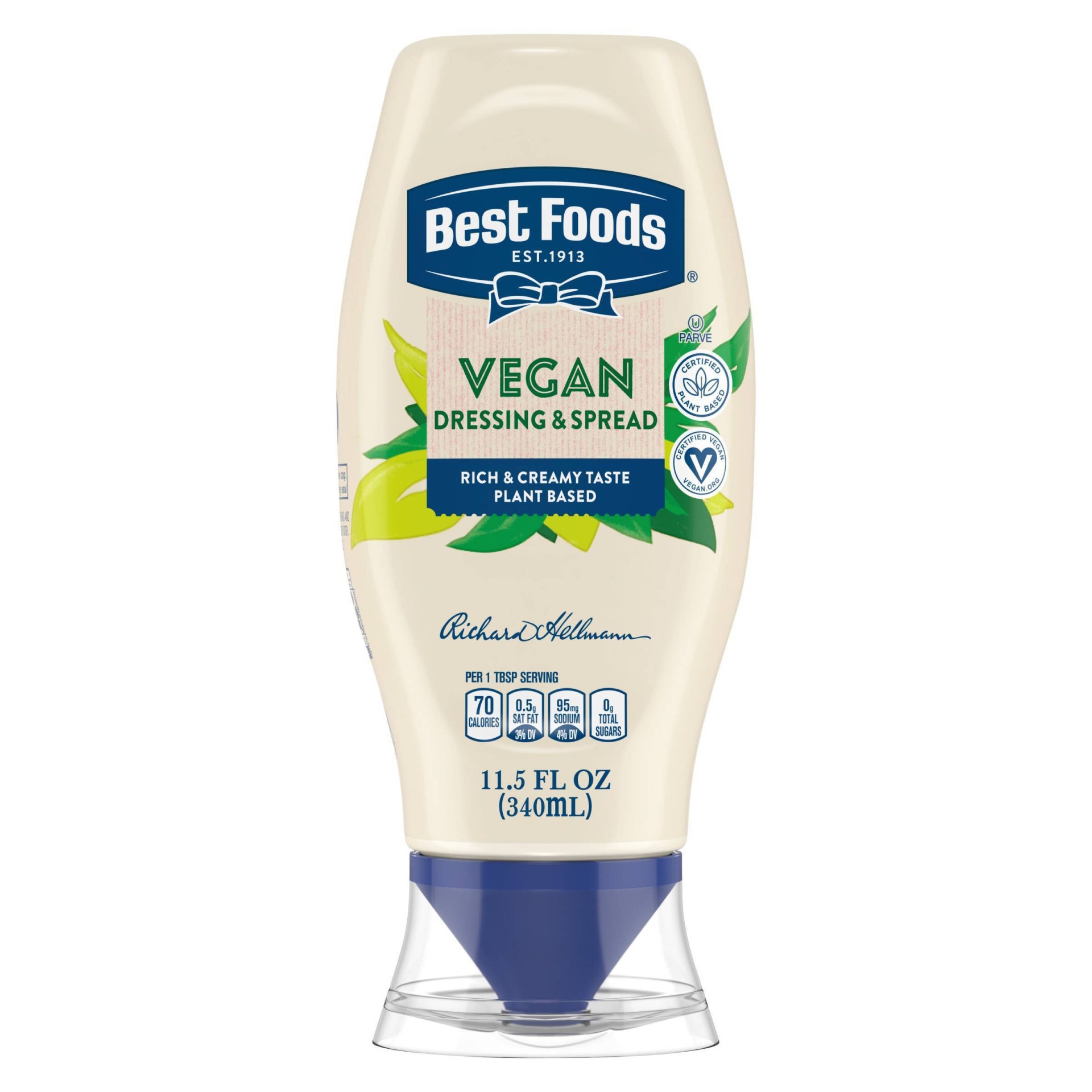 slide 1 of 1, Best Foods Vegan Dressing and Sandwich Spread -, 11.5 oz