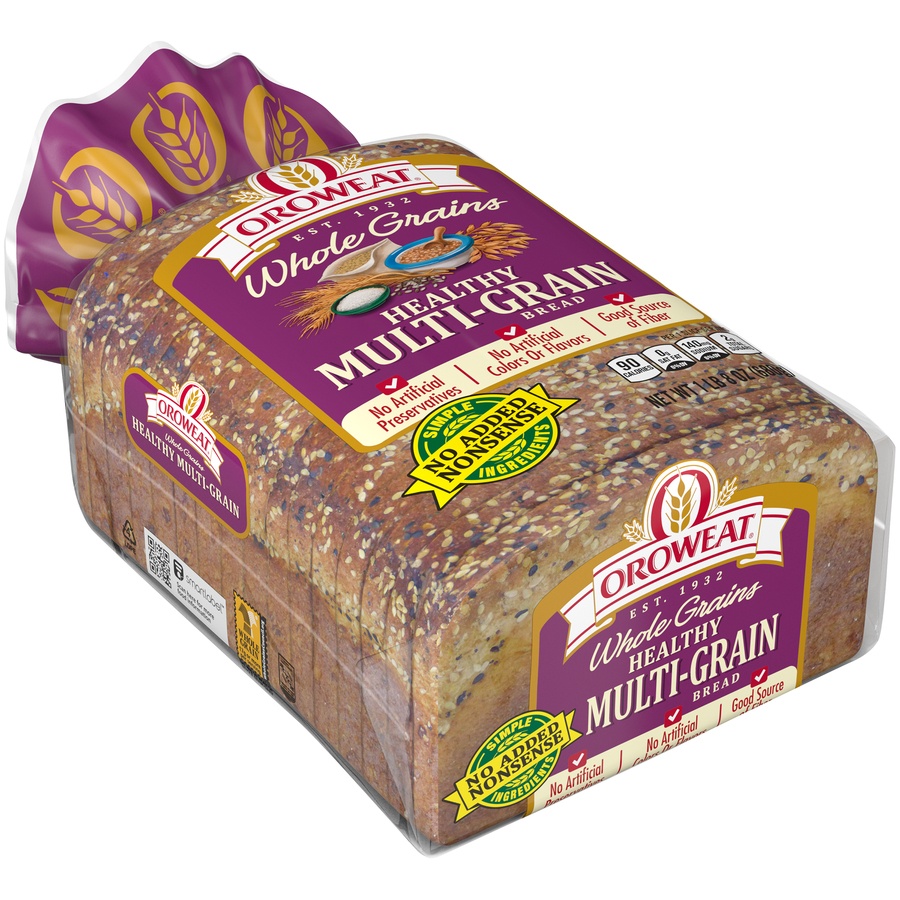 slide 3 of 8, Oroweat Whole Grains Healthy Multi-Grain Bread, 24 oz