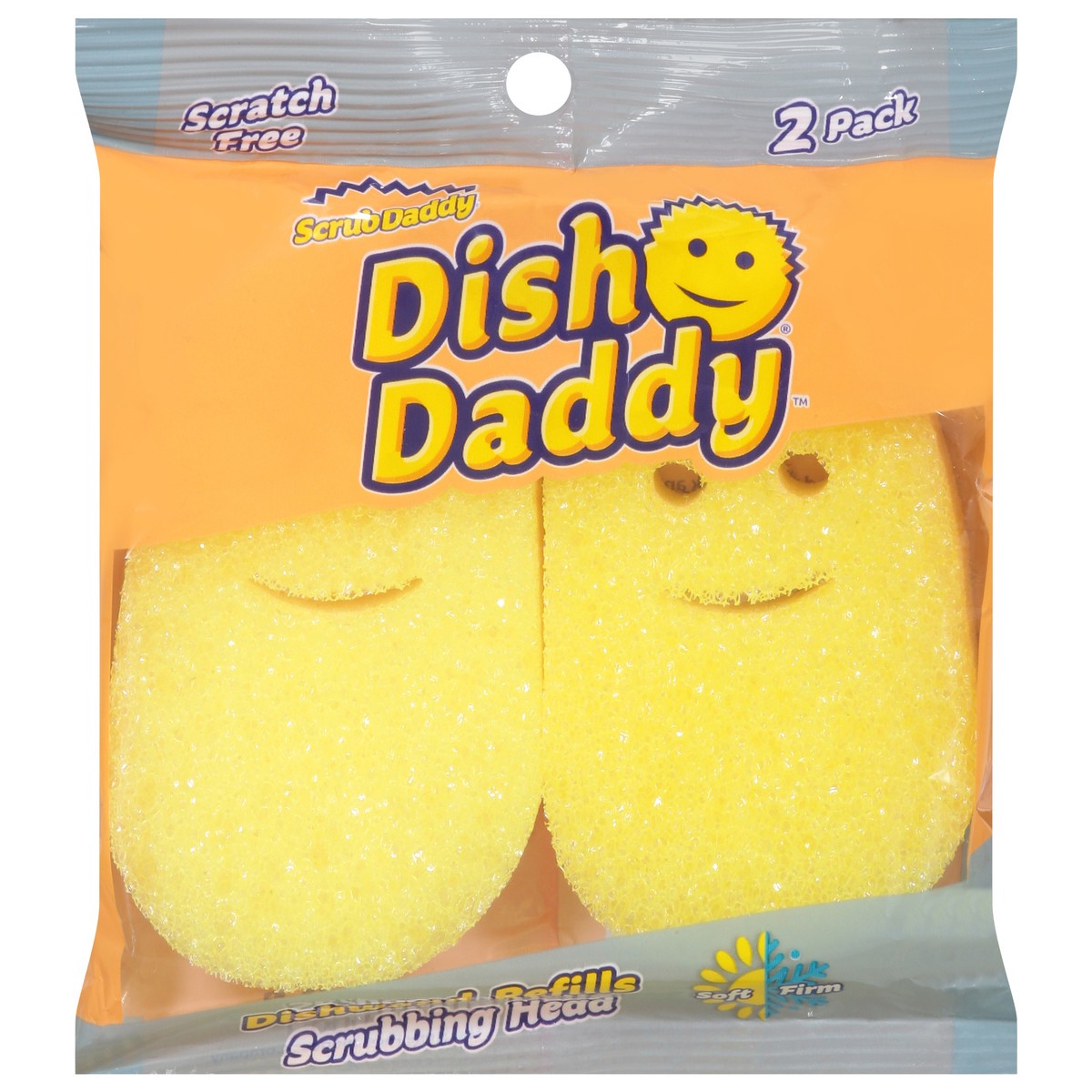 slide 1 of 9, Scrub Daddy Dish Daddy 2 Pack Scratch Free Dishwand Refills 2 ea, 2 ct