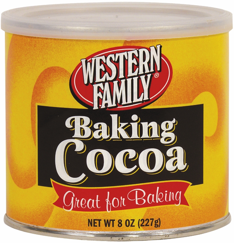 slide 1 of 1, Western Family Baking Cocoa Canister, 8 oz