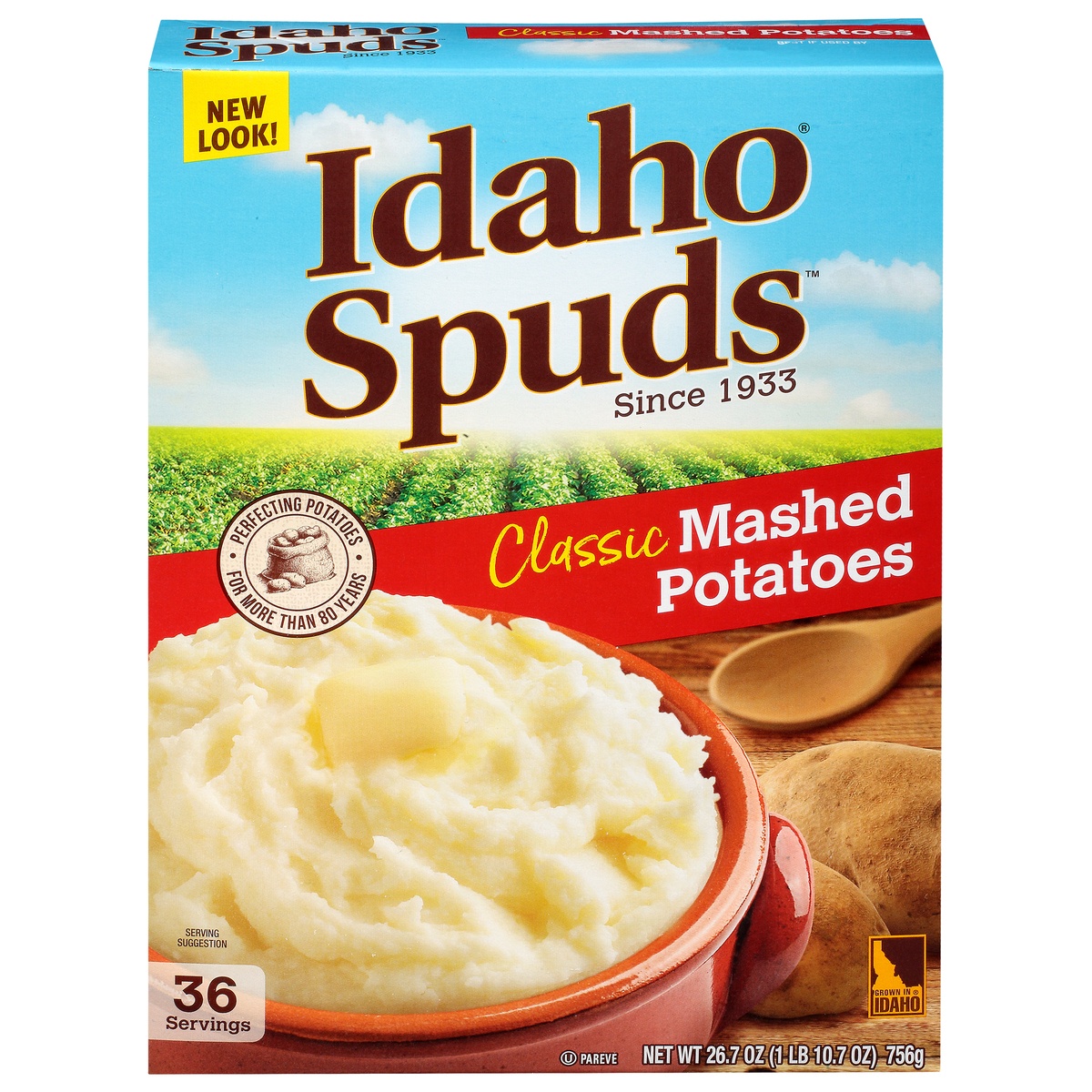 slide 1 of 1, Idaho Spuds Spuds Idaho Spudsspud Mashed Potatoes, 26.7 oz