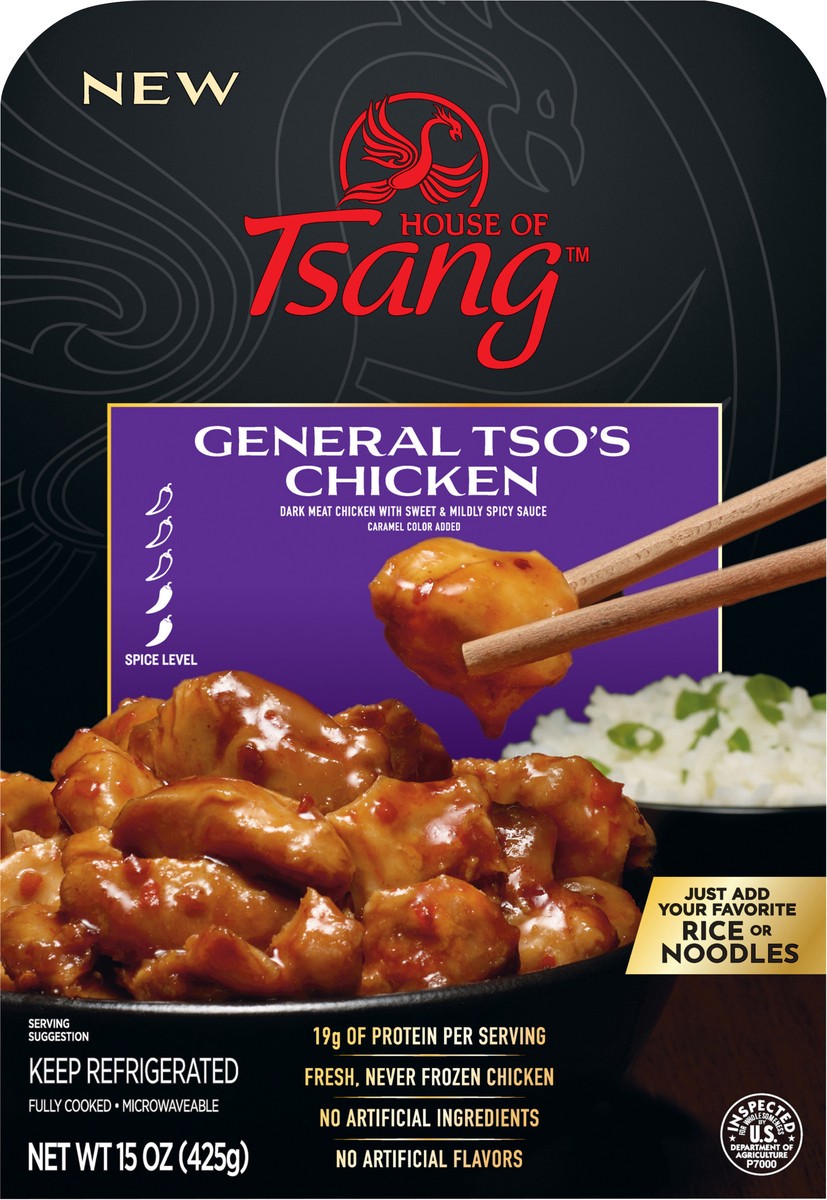 slide 5 of 9, HOUSE OF TSANG 15oz General Tso Chicken, 15 oz