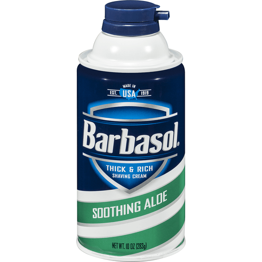 slide 2 of 9, Barbasol Beard Buster Soothing Aloe Shaving Cream, 10 oz