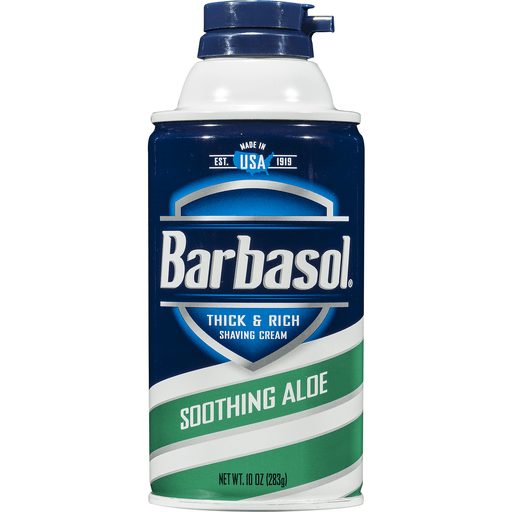 slide 4 of 9, Barbasol Beard Buster Soothing Aloe Shaving Cream, 10 oz