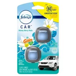Febreze Car Air Freshener Vent Clip Gain Honey Berry Hula Scent Car Vent Clip